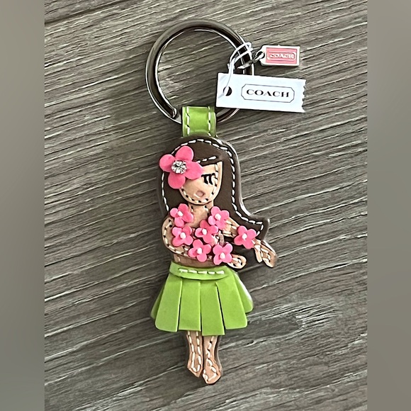 NWT Coach RARE Hula Girl Key FOB - Picture 1 of 10